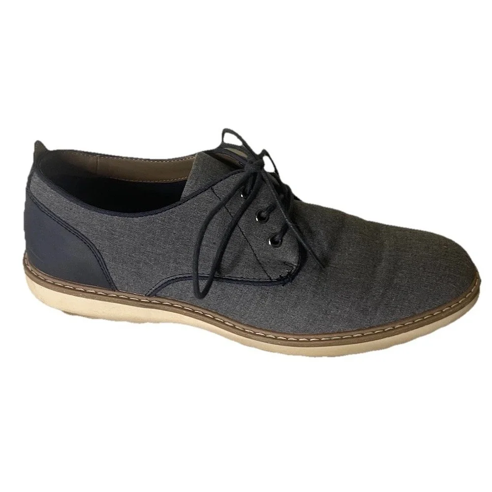 Hawker Rye Gray Men's Lace-up‎ Oxford Shoes Size 10 Dress/Casual